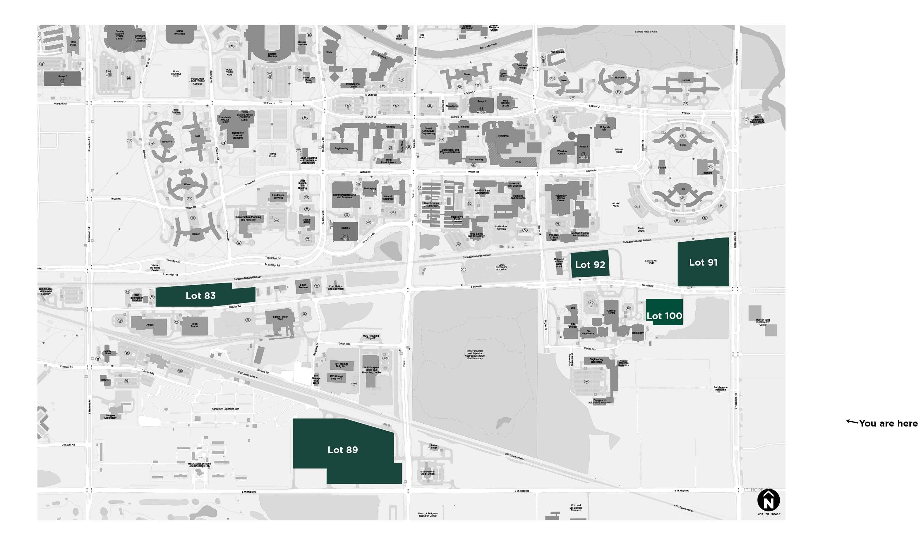 Msu Campus Map Parking Lot