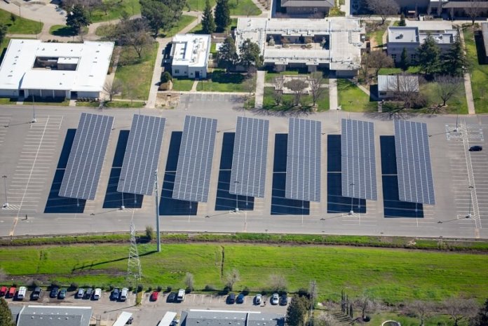 Yuba College Celebrates 1 MW Solar Carport - Yuba College Carport 02 696x465